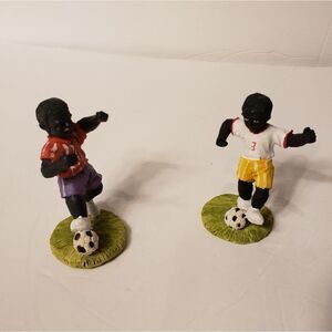 African American Soccer Figurines